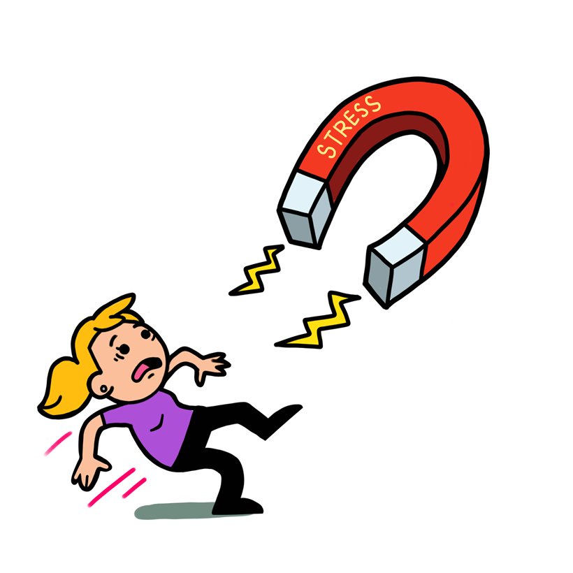 Being pulled towards a giant STRESS magnet
